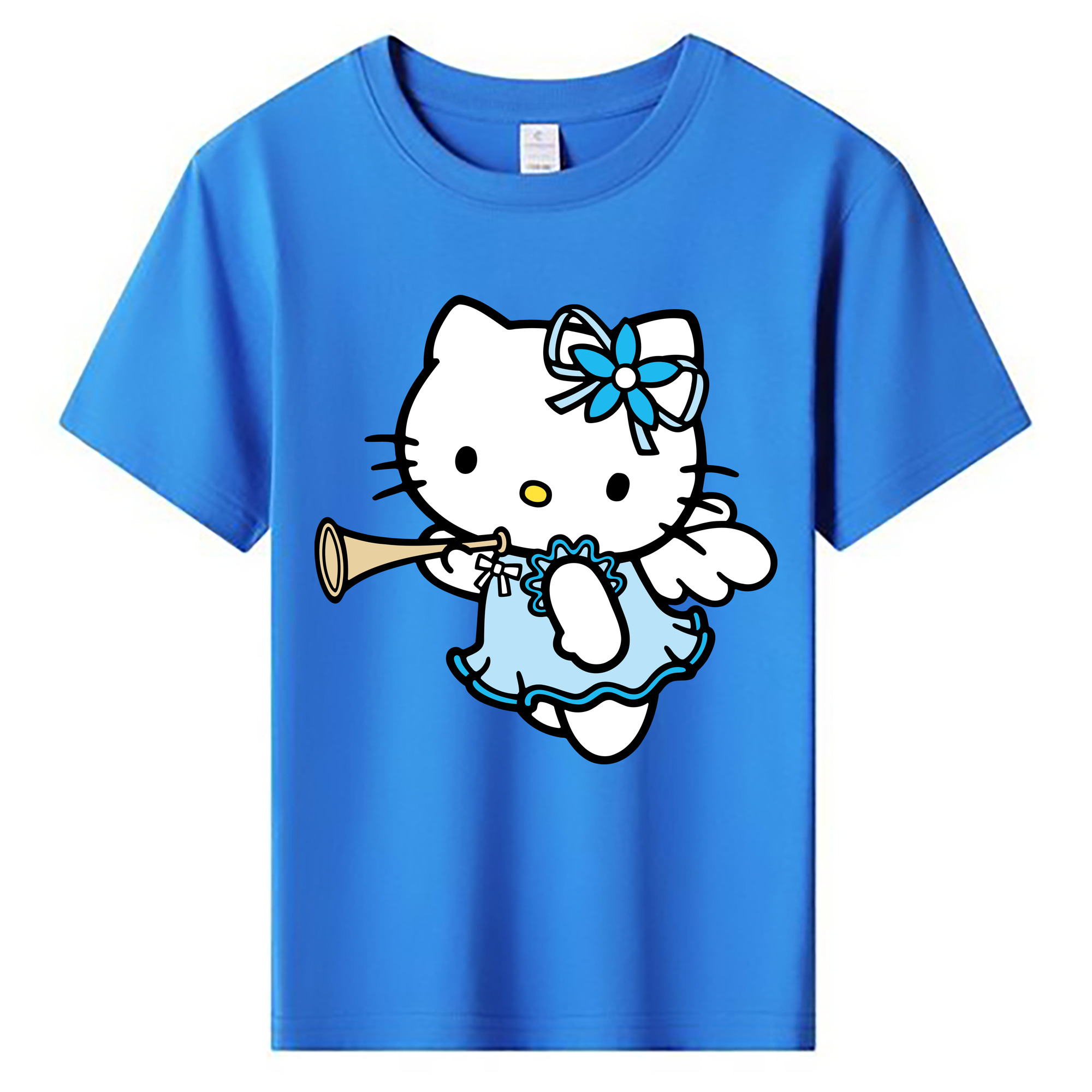 （画像用） Hello Kitty ハローキティ 綿100％キッズTシャツ（フロントプリント）